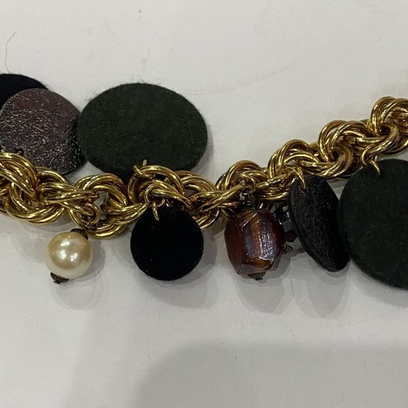 REBECCA MOSES For WILD ABOUT CASHMERE Rare Heavy Glass Necklace - Picture 2 of 12